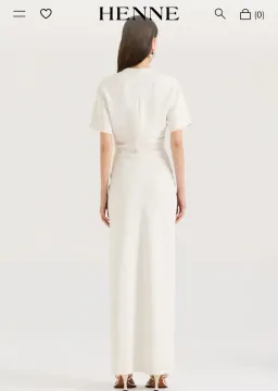 HENNE Avila Dress - Cream Size 14 for rent on The Volte - image 6