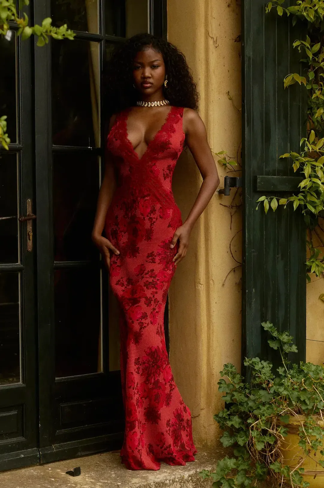 BYDEE JULIETTE MAXI DRESS IN ROSÉ. SIZE S / AU 8-10 for rent on The Volte - main image