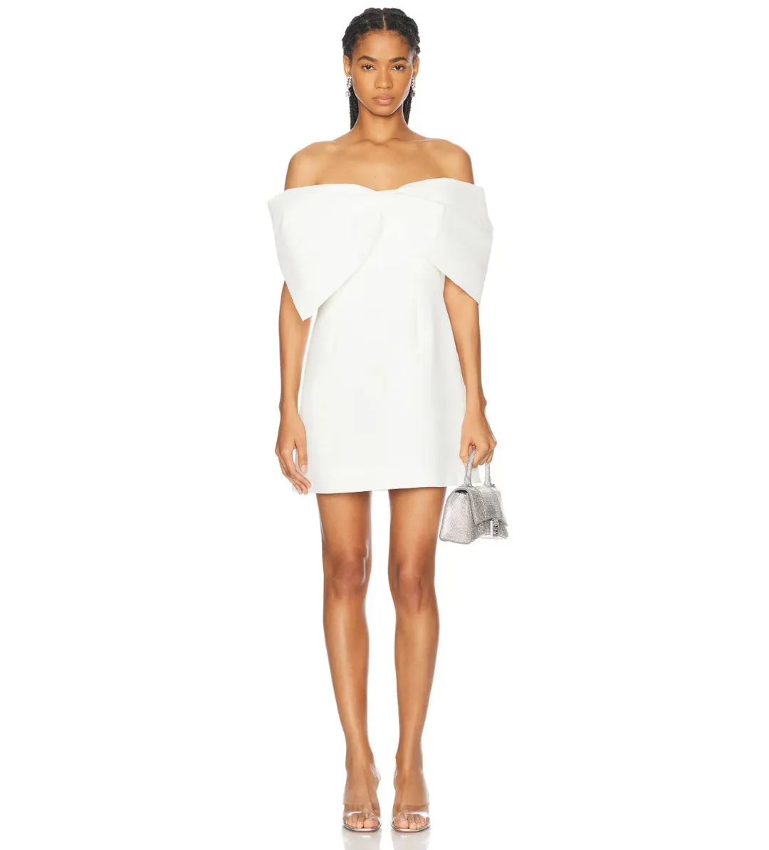 Rachel Gilbert Kace Mini Dress Ivory Size AU 6 for rent on The Volte - main image
