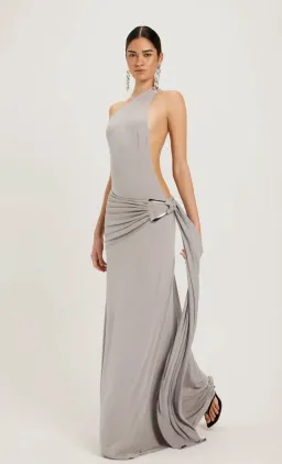 Ance Gria Gaia Gown Silver Grey Size XS/AU 6 for rent on The Volte - image 1