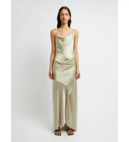 Christopher Esber Verdant Falls Draped Maxi Dress Putty Size AU 6 for rent on The Volte - image 1