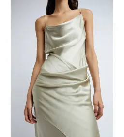 Christopher Esber Verdant Falls Draped Maxi Dress Putty Size AU 6 for rent on The Volte - image 4