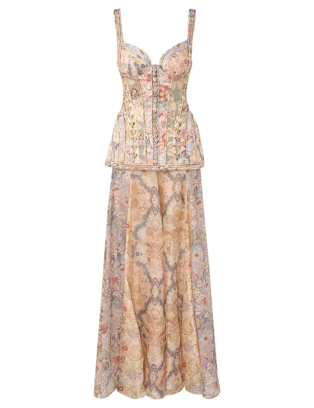 Zimmermann Rebellion Corded Maxi Dressin Spliced Floral Size 1 / AU 10  for rent on The Volte - main image