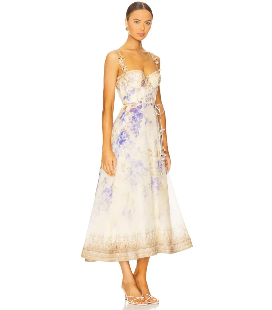 Zimmermann Dawning Picnic Dress Lilac Floral Size 3 / AU 14 for rent on The Volte - main image