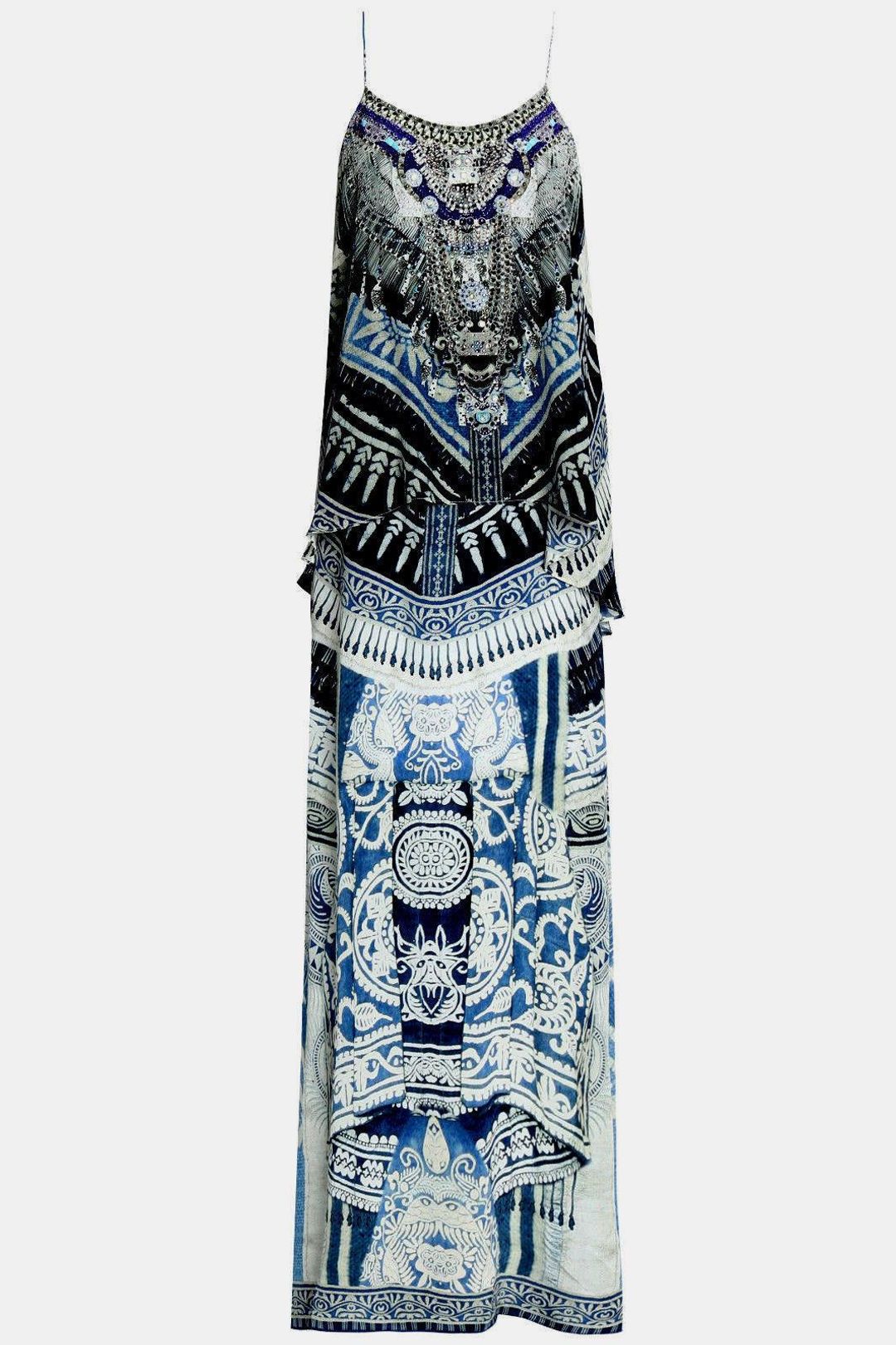 CAMILLA Tales of Batik Low Back Layered Dress Size XS  for rent on The Volte - main image