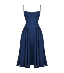 House of CB Samaria Corset Sundress French Navy Size L / AU 12  for rent on The Volte - image 6