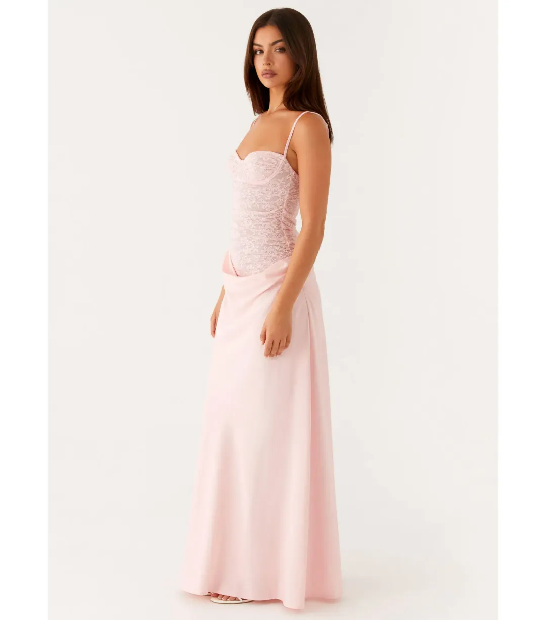 Peppermayo Exclusive Romy Maxi Dress Pink Size AU 4 for rent on The Volte - main image