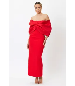 Bianca & Bridgett Natalia Midi Dress Red Size AU 10 for rent on The Volte - image 1