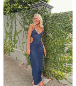 Manning Cartell Tuning in Chains Maxi Dress Navy Size AU 10 for rent on The Volte - image 3