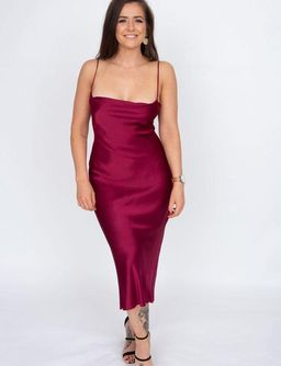 Bec & Bridge Kaia Cowl Midi Dress Plum Size 10 for rent on The Volte - image 2