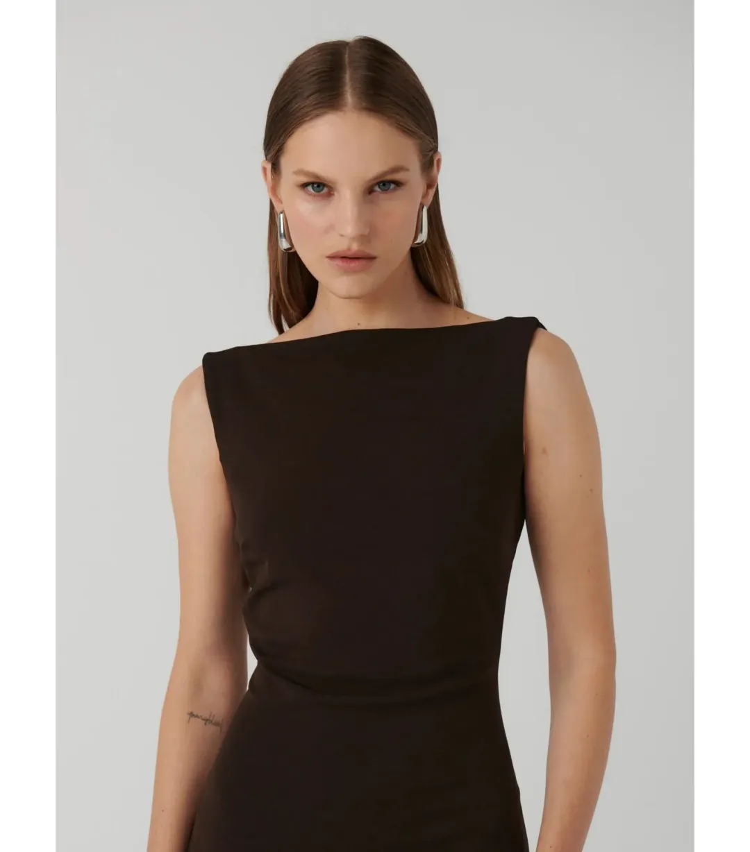 Effie Kats Verona Maxi Gown Coffee Brown Size M / AU 10 for rent on The Volte - main image