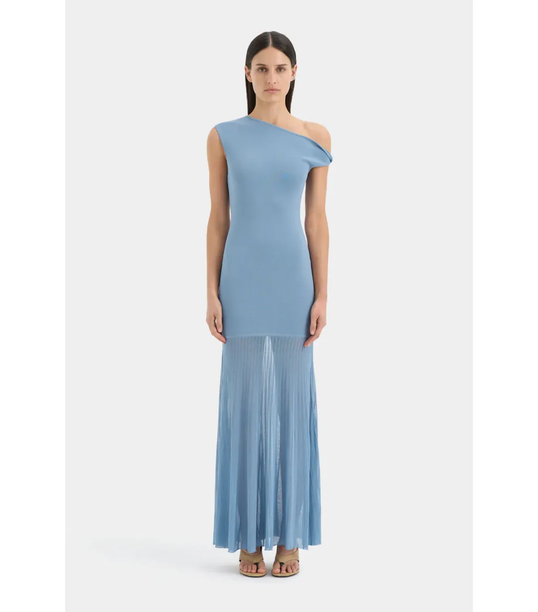 Sir the Label Indigo Twist Maxi Dress in Blue Size 4 / AU 14 for rent on The Volte - main image