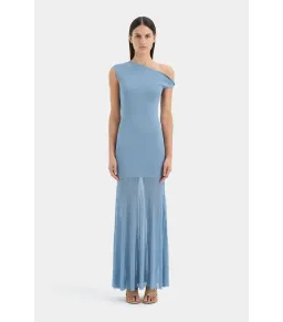 Sir the Label Indigo Twist Maxi Dress in Blue Size 4 / AU 14 for rent on The Volte - image 1