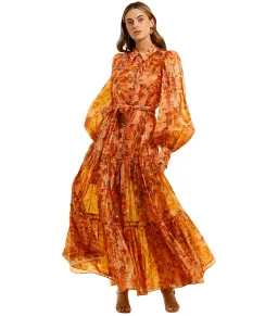 Acler Naples Maxi Dress in Orange Size AU 6 for rent on The Volte - image 1