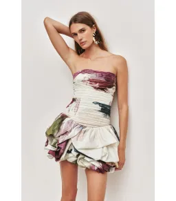 Aje Violette Bubble Hem Mini Dress Impressionist Size AU 8 for rent on The Volte - image 3