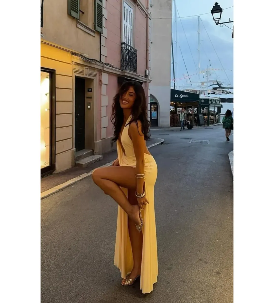 Natalie Rolt Winona Maxi Gown in Lemon Size XS / AU 6  for rent on The Volte - main image