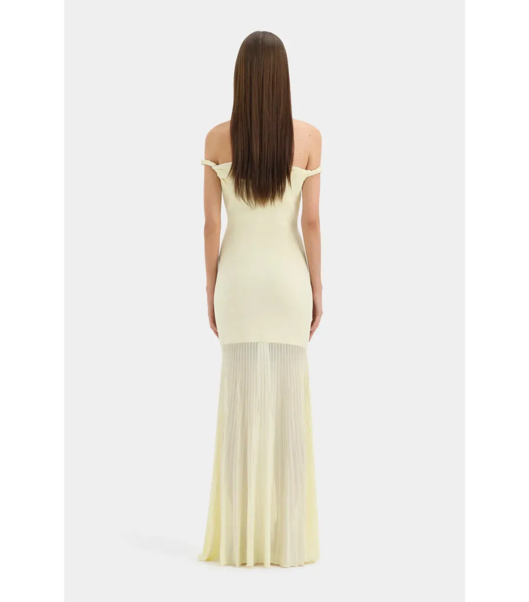 Sir the Label Elia Off Shoulder Twist Maxi Dress in Lemon Sorbet Size 0 / AU 6 for rent on The Volte - main image