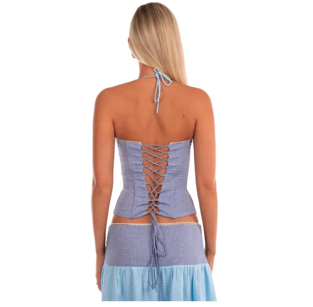 I Am Delilah Adeline Corset and Skirt Storm Blue Size AU 8  for rent on The Volte - main image