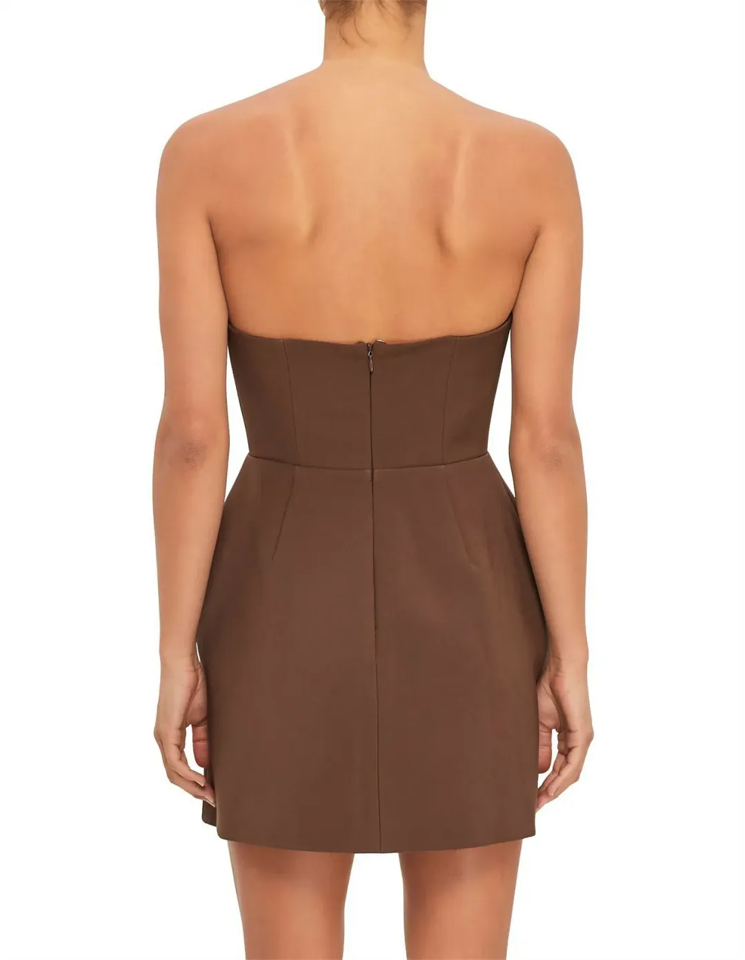 Odd Muse The Ultimate Muse Strapless Mini Dress in Chocolate Size M/AU 10 for rent on The Volte - main image