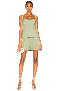 DION LEE Green Pleated Mini Dress Size AU/UK10 (US/6) for rent on The Volte - image 1