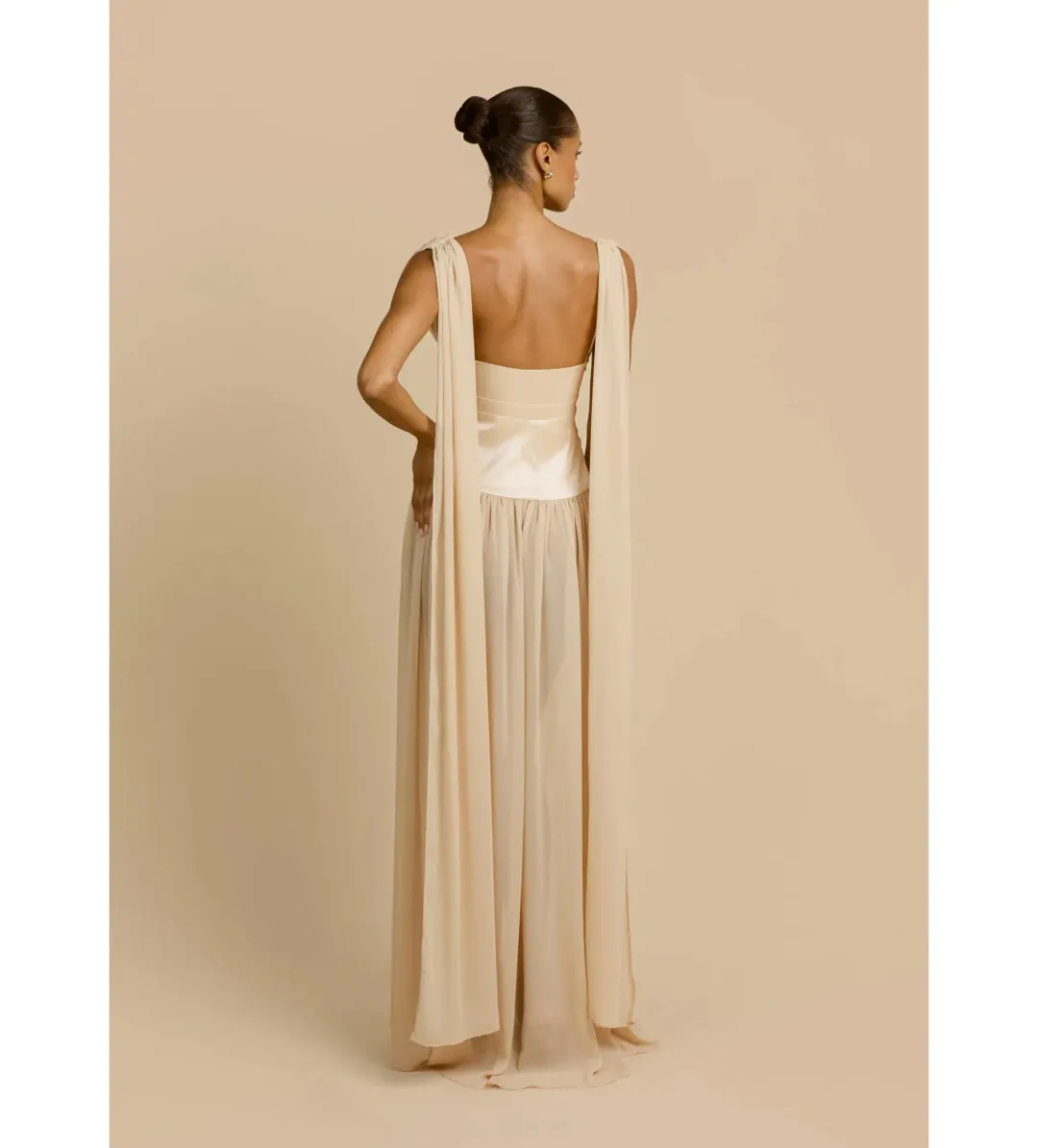 Arcina Ori Ramona Maxi Dress Champagne Size S/AU 8 for rent on The Volte - main image