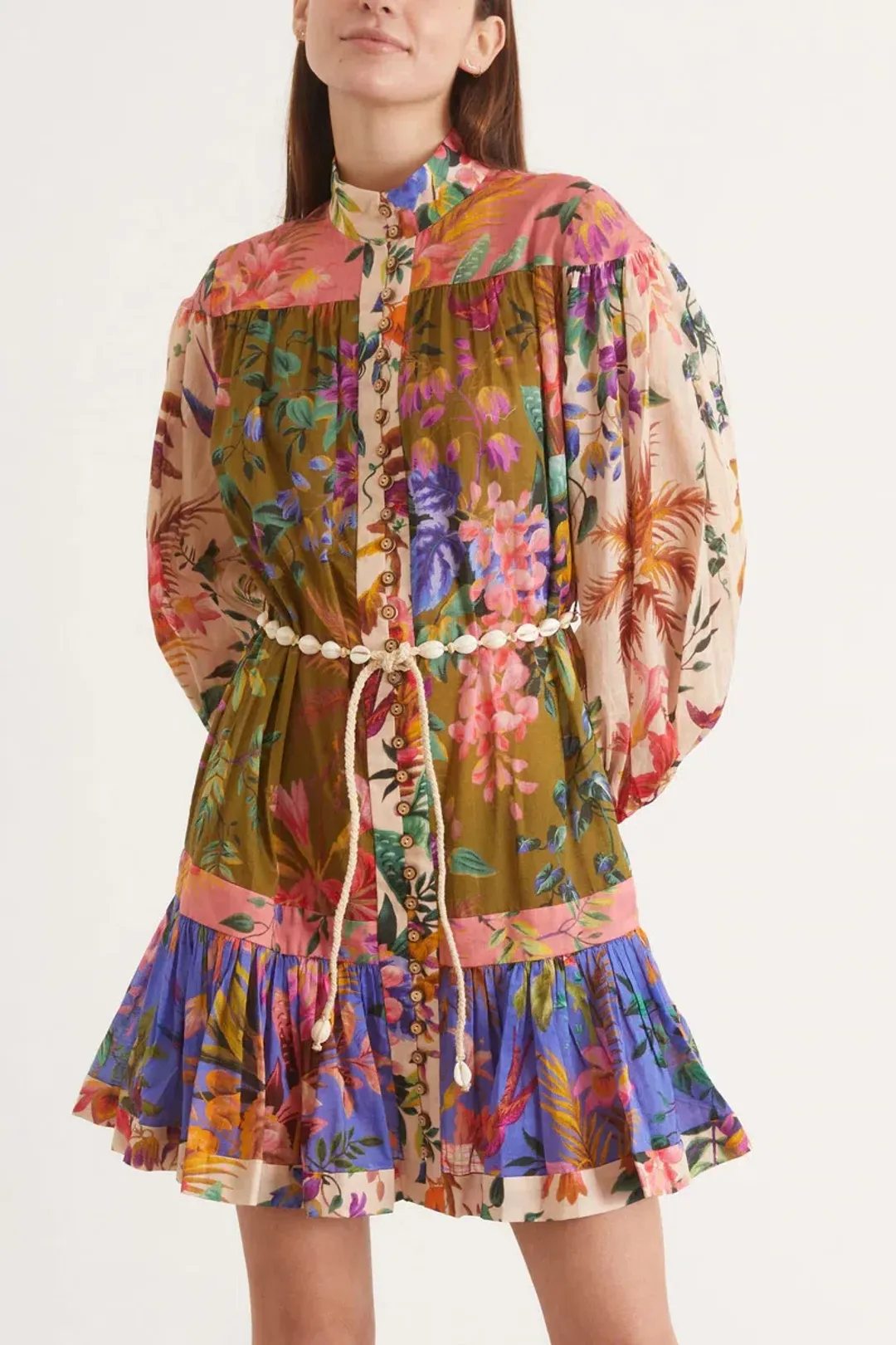 Zimmermann Tropicana Mini Dress in Spliced Size 2 / AU 12 for rent on The Volte - main image