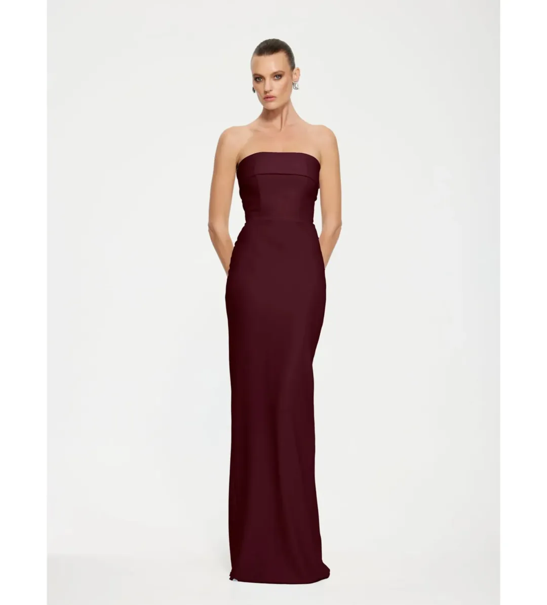 Effie Kats Monroe Gown in Wine Size M/AU10 for rent on The Volte - main image