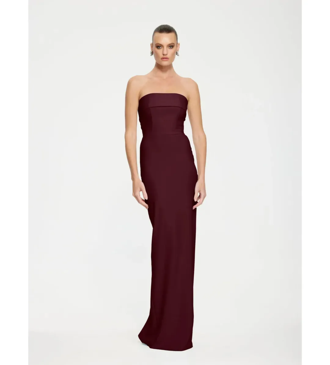Effie Kats Monroe Gown in Wine Size M/AU10 for rent on The Volte - main image