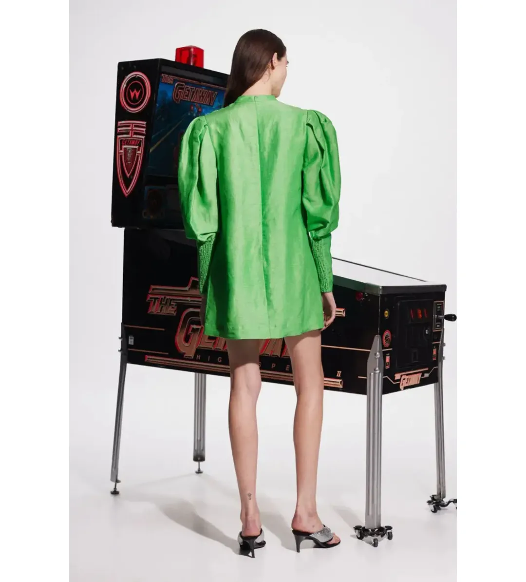 Alemais Dazzle Mini Dress in Green Size AU12 for rent on The Volte - main image