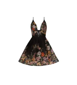 Zimmermann Pavilion V Neck Mini Dress in Black Multi Floral Size 1/AU 10 for rent on The Volte - image 5