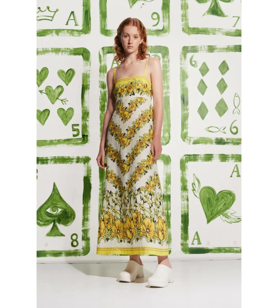 Alemais Gisela Day Midi Dress in Floral Size AU8 for rent on The Volte - main image