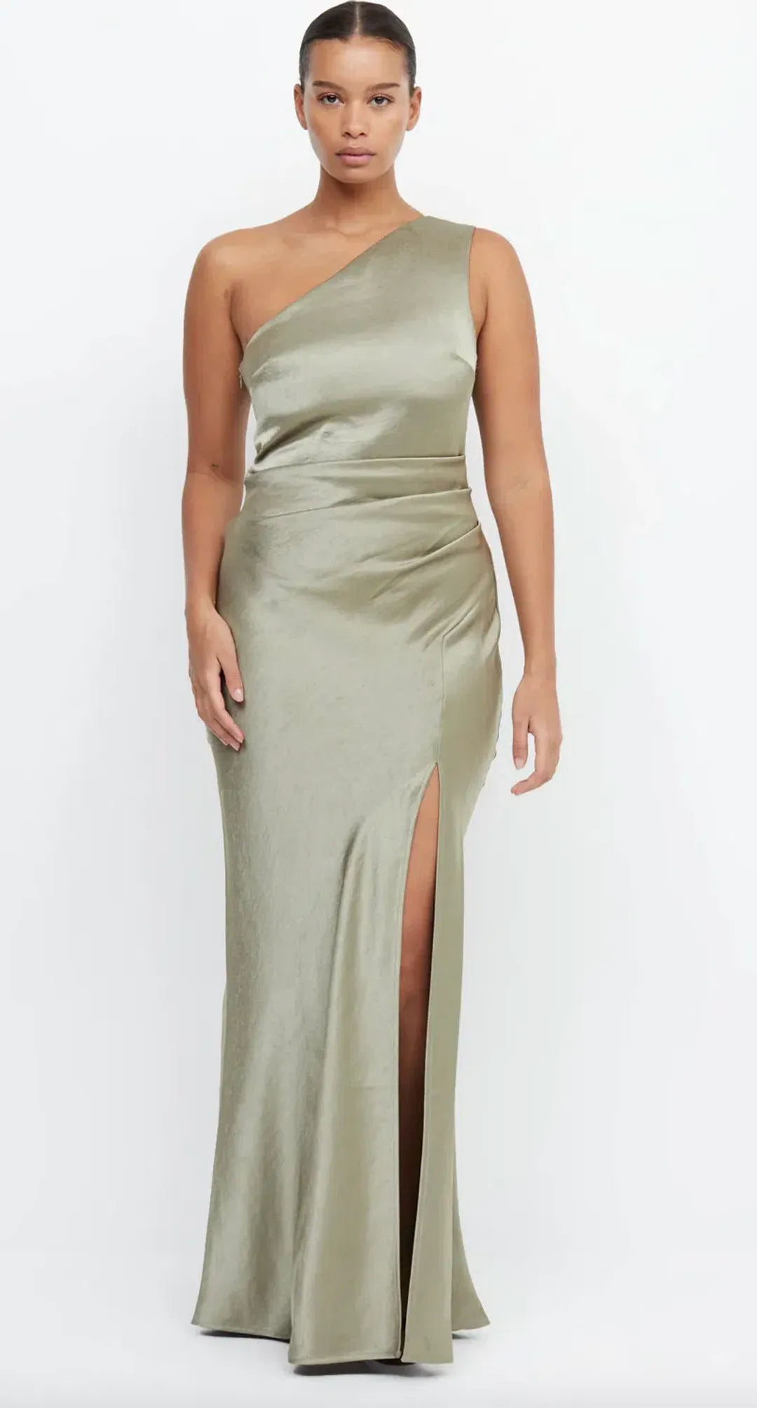 Bec & Bridge The Dreamer Asym Dress Sage Size 8 for rent on The Volte - main image