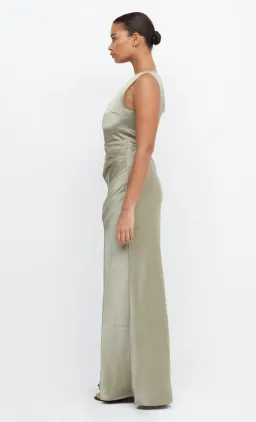 Bec & Bridge The Dreamer Asym Maxi Dress Sage Green Size 8 for rent on The Volte - image 2