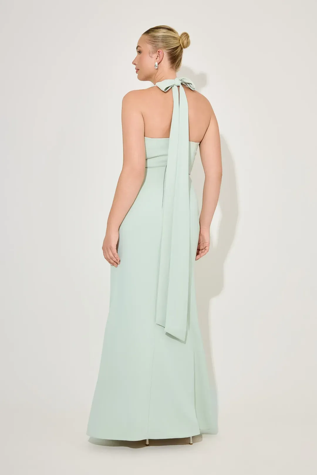 Mint Halter Maxi Dress for rent on The Volte - main image