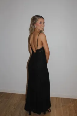 Fame and Partners Black Lace Dress for rent on The Volte - image 2