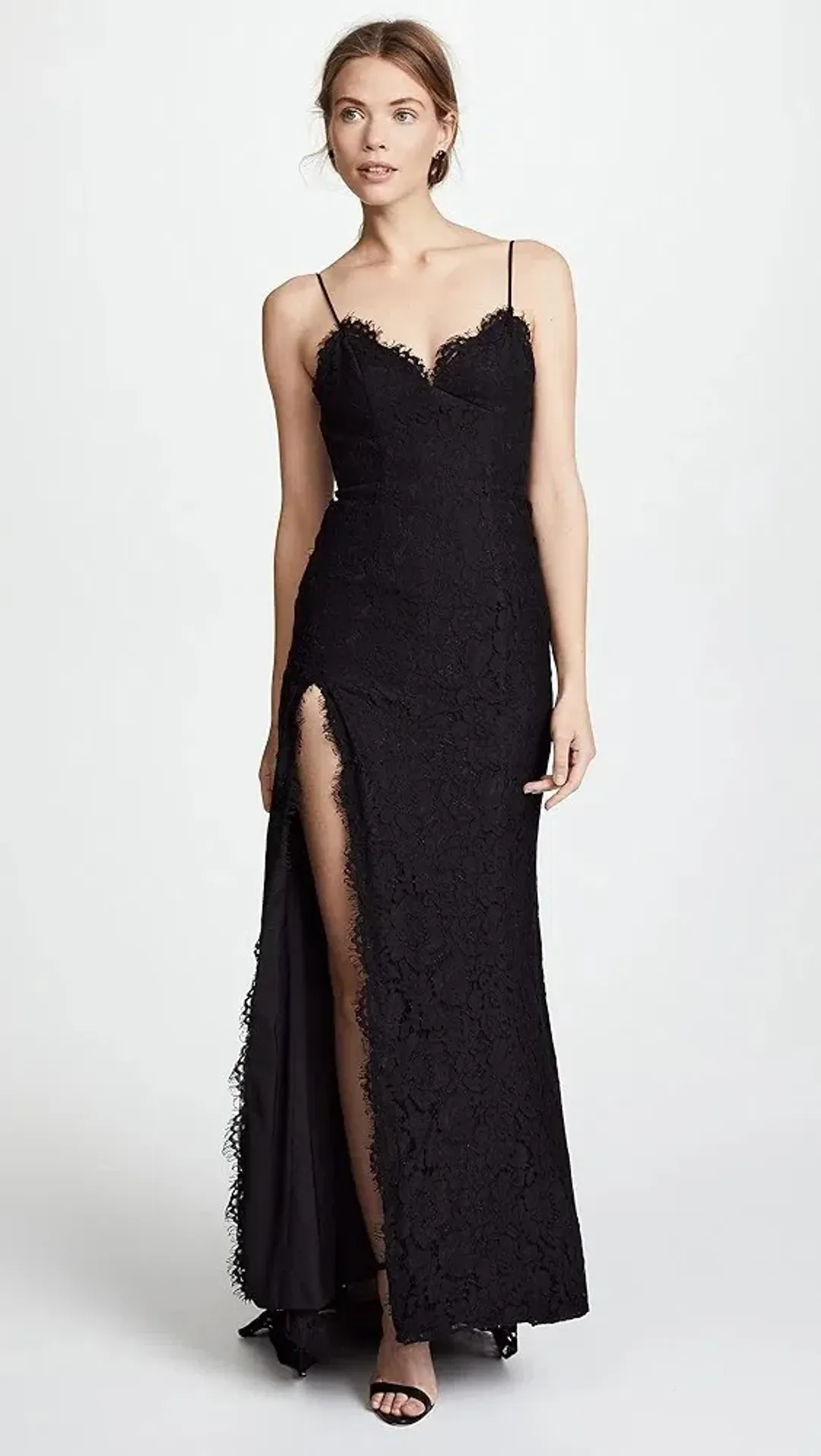 Fame and Partners Everett Lace Maxi Dress Black Size 6 for rent on The Volte - main image