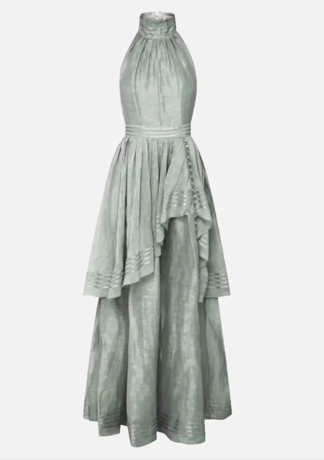 Aje Bungalow Sienna dress in silver/grey size 6 for rent on The Volte - main image