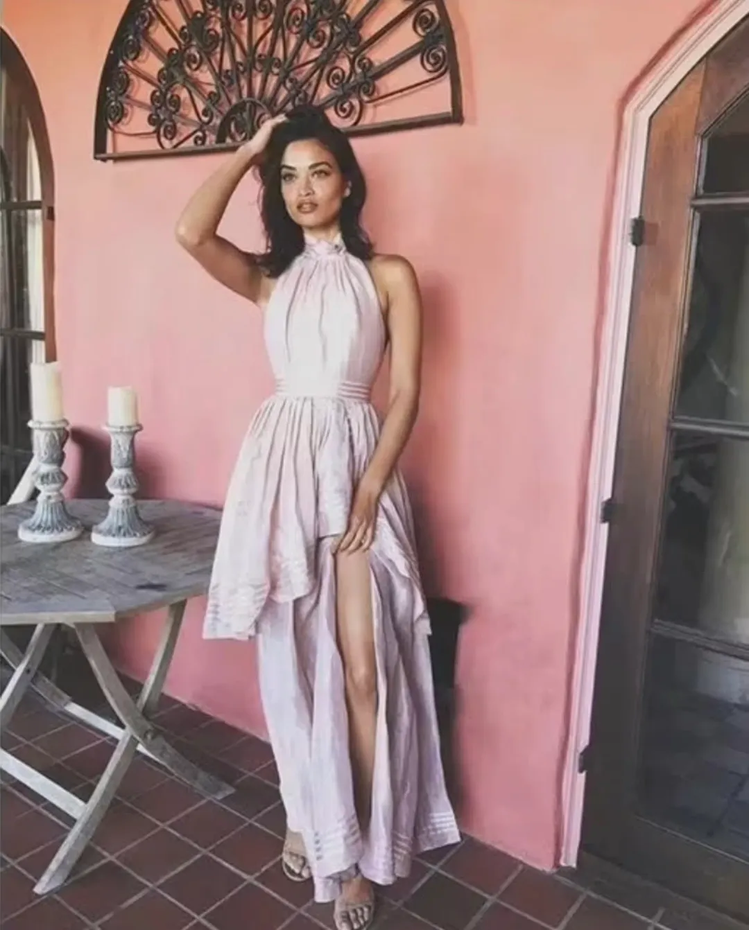 Aje Bungalow Sienna dress in silver/grey size 6 for rent on The Volte - main image