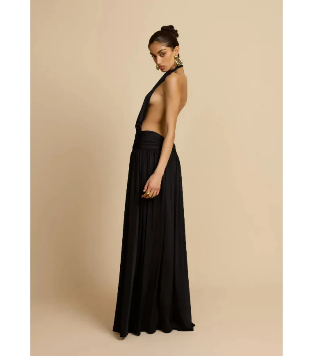 Arcina Ori Santina Maxi Dress Black Size 8 for rent on The Volte - main image