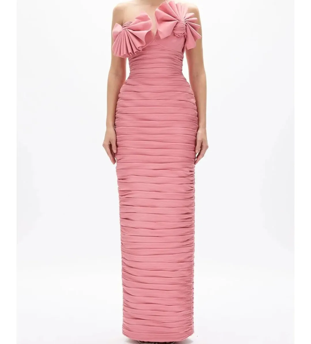 Rachel Gilbert Jensen Maxi Gown Pink Size 8 for rent on The Volte - main image