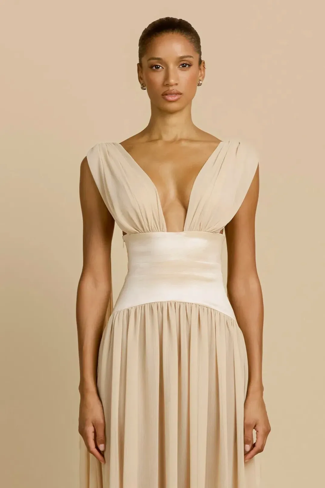 Arcina Ori Ramona Dress Champagne XS for rent on The Volte - main image