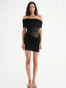 Benni Nico Mini Dress Black Size AU 10 for rent on The Volte - image 1