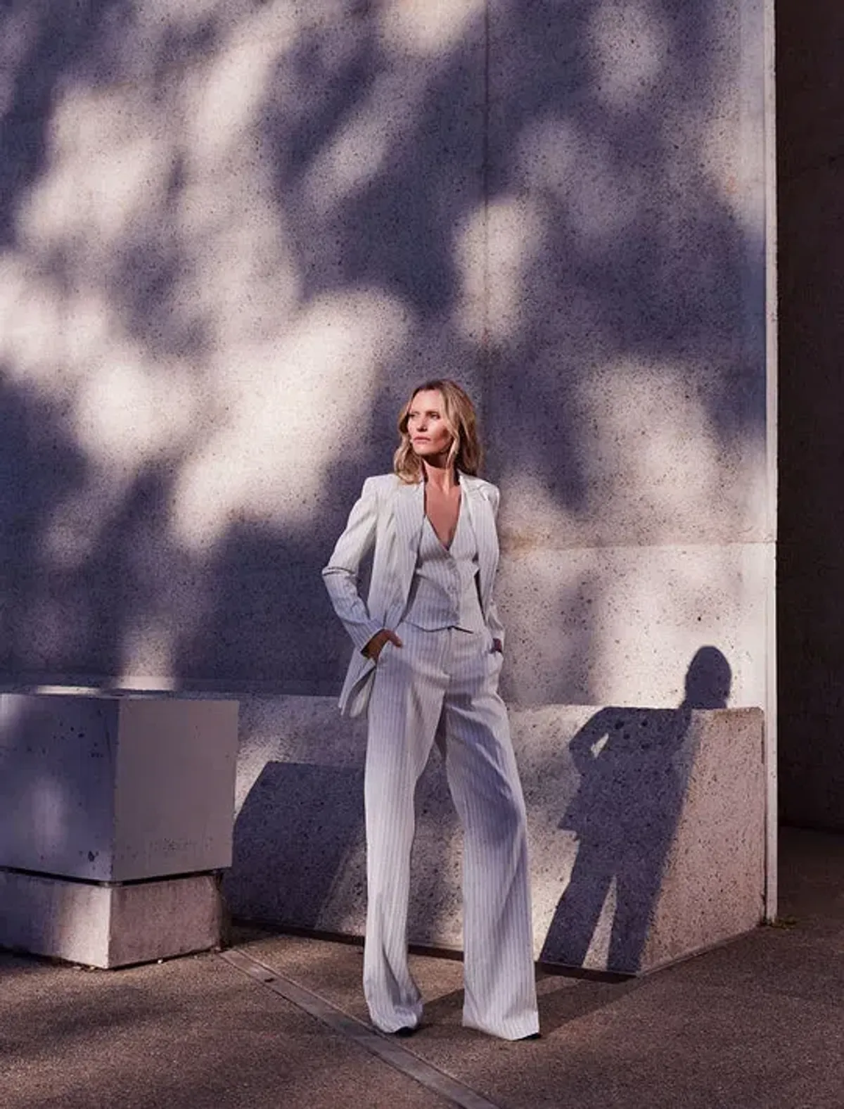 Rebecca Vallance Cedric Pinstriped Suit and Waistcoat Size AU10 for rent on The Volte - main image