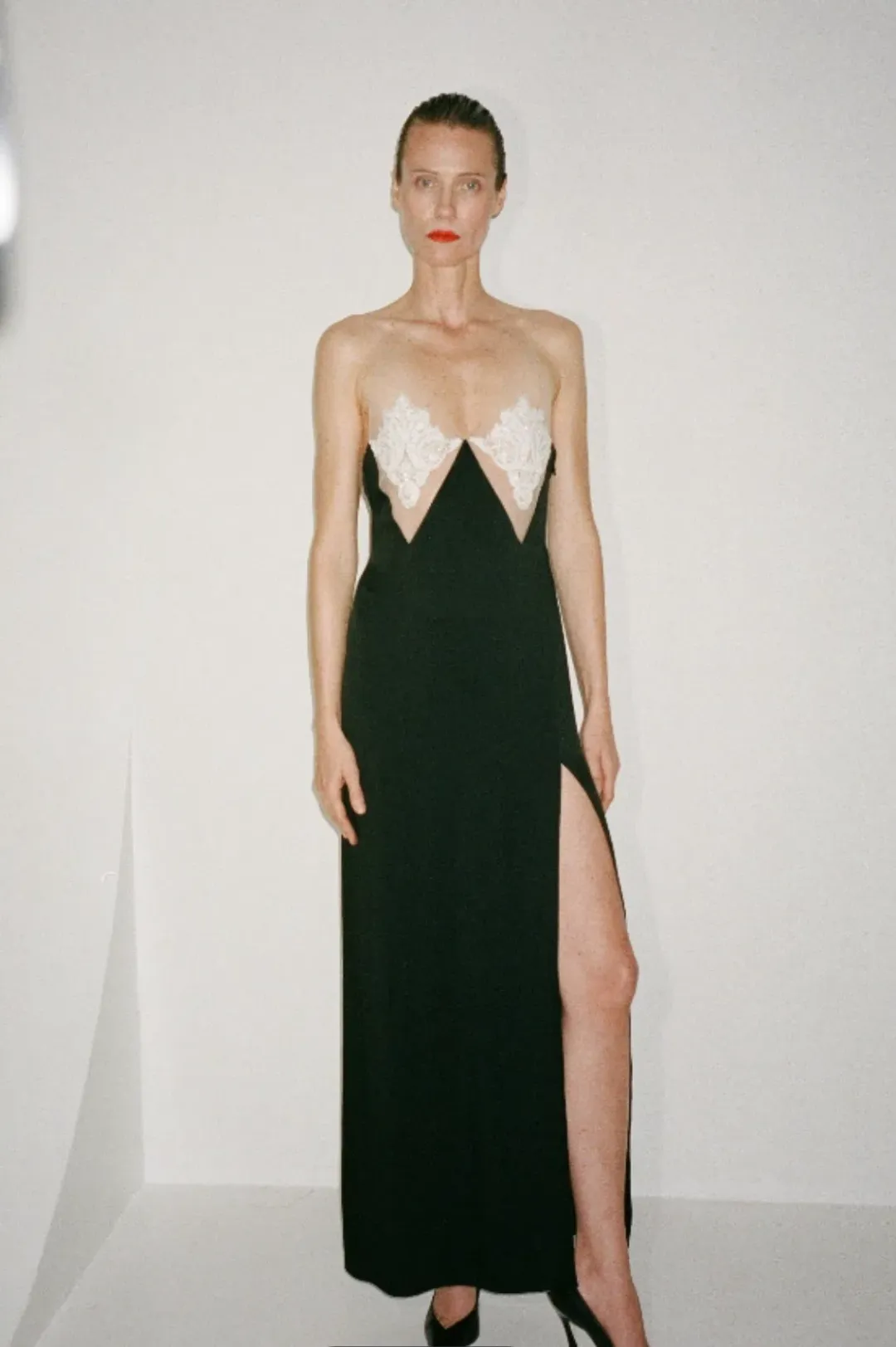 Nue studio Perla dress black and white size 6 (would also fit size 8) for rent on The Volte - main image