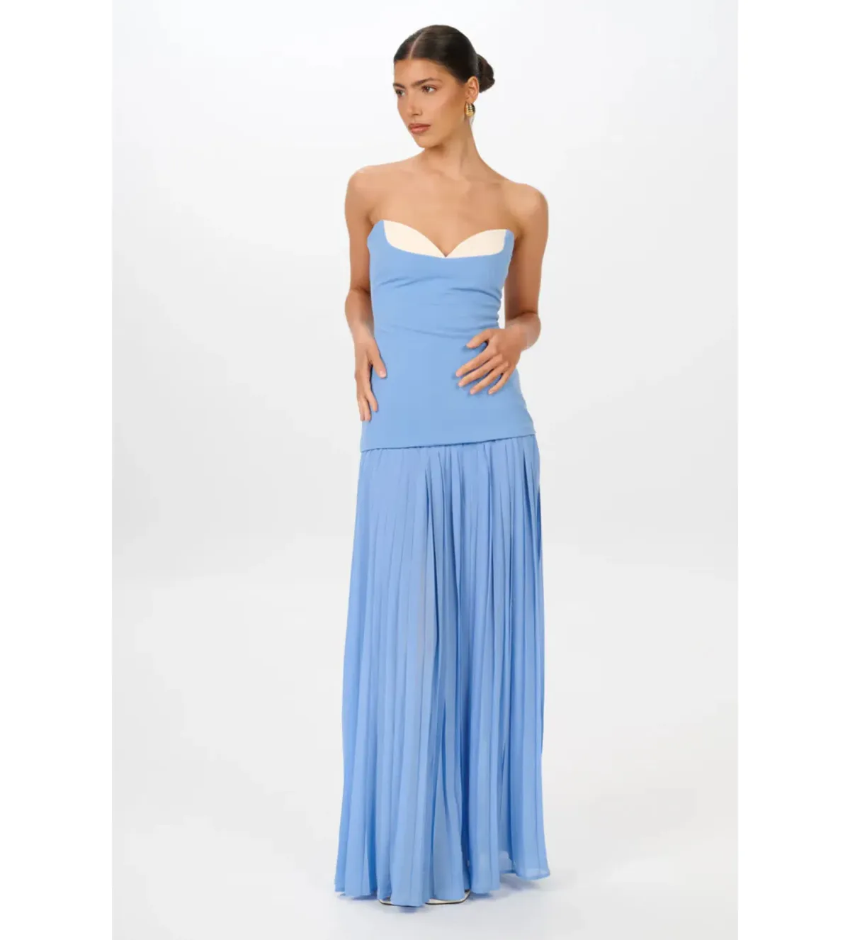 She is Olla Nicolette Dress in Cornflower Blue Size XS/6 for rent on The Volte - main image