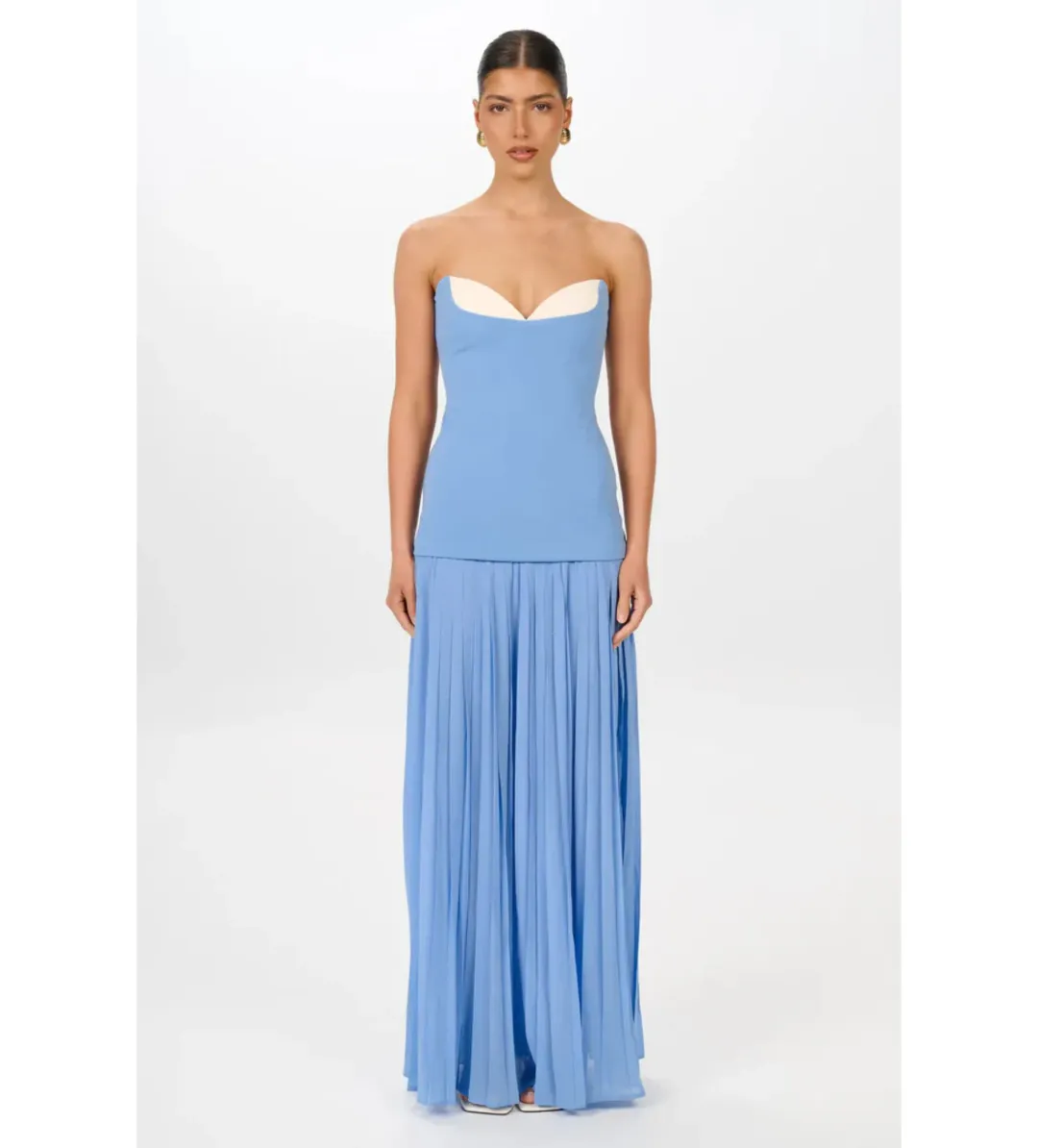 She is Olla Nicolette Dress in Cornflower Blue Size XS/6 for rent on The Volte - main image