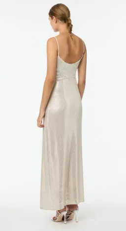 Manning Cartell High Voltage Slip Maxi Dress Nude Silver Size 6  for rent on The Volte - image 3