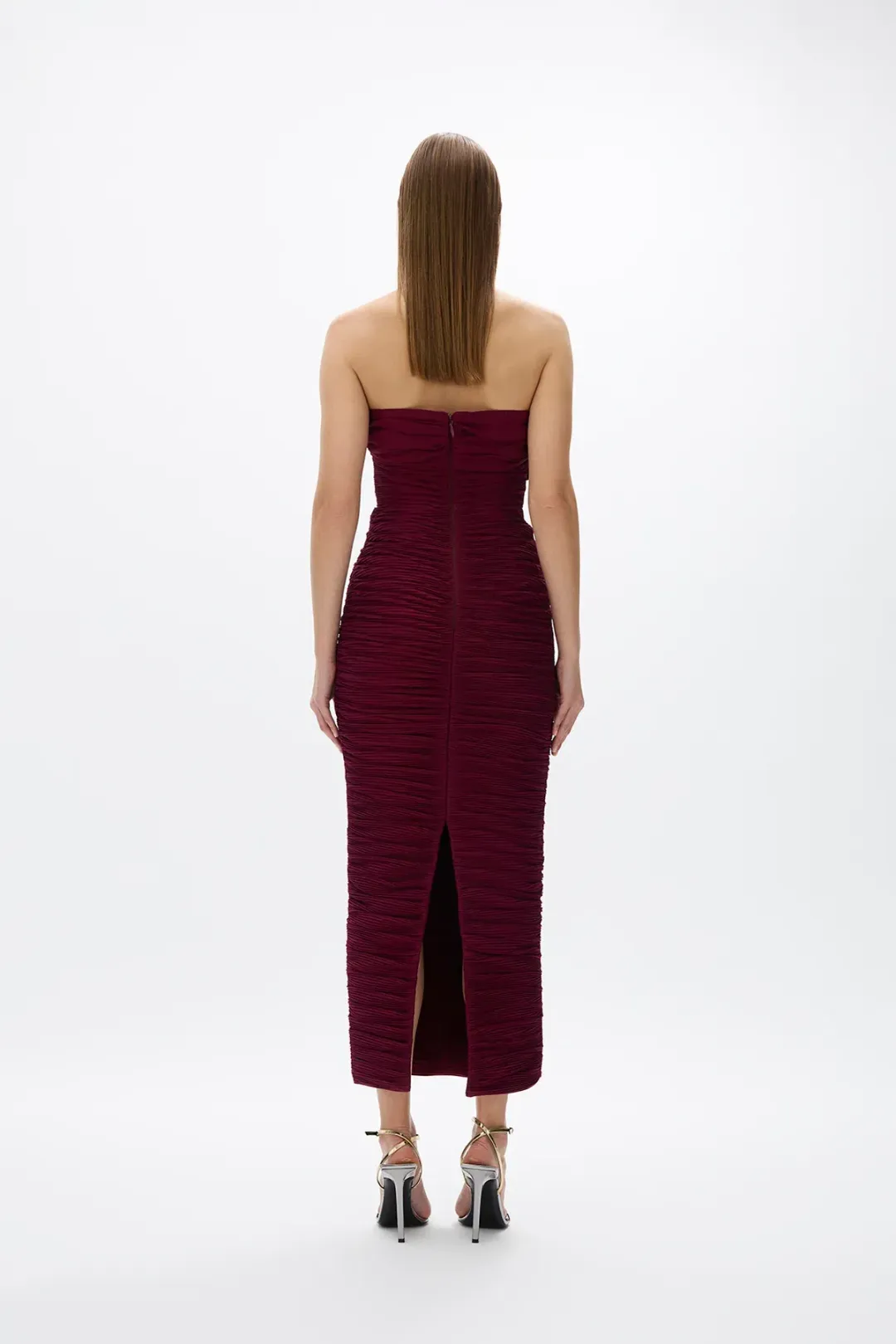 Rachel Gilbert Jensen Dress (Merlot) Size 2 for rent on The Volte - main image