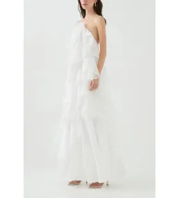 Aje Pandorea Layered Maxi Dress in Ivory Size AU8 for rent on The Volte - image 2