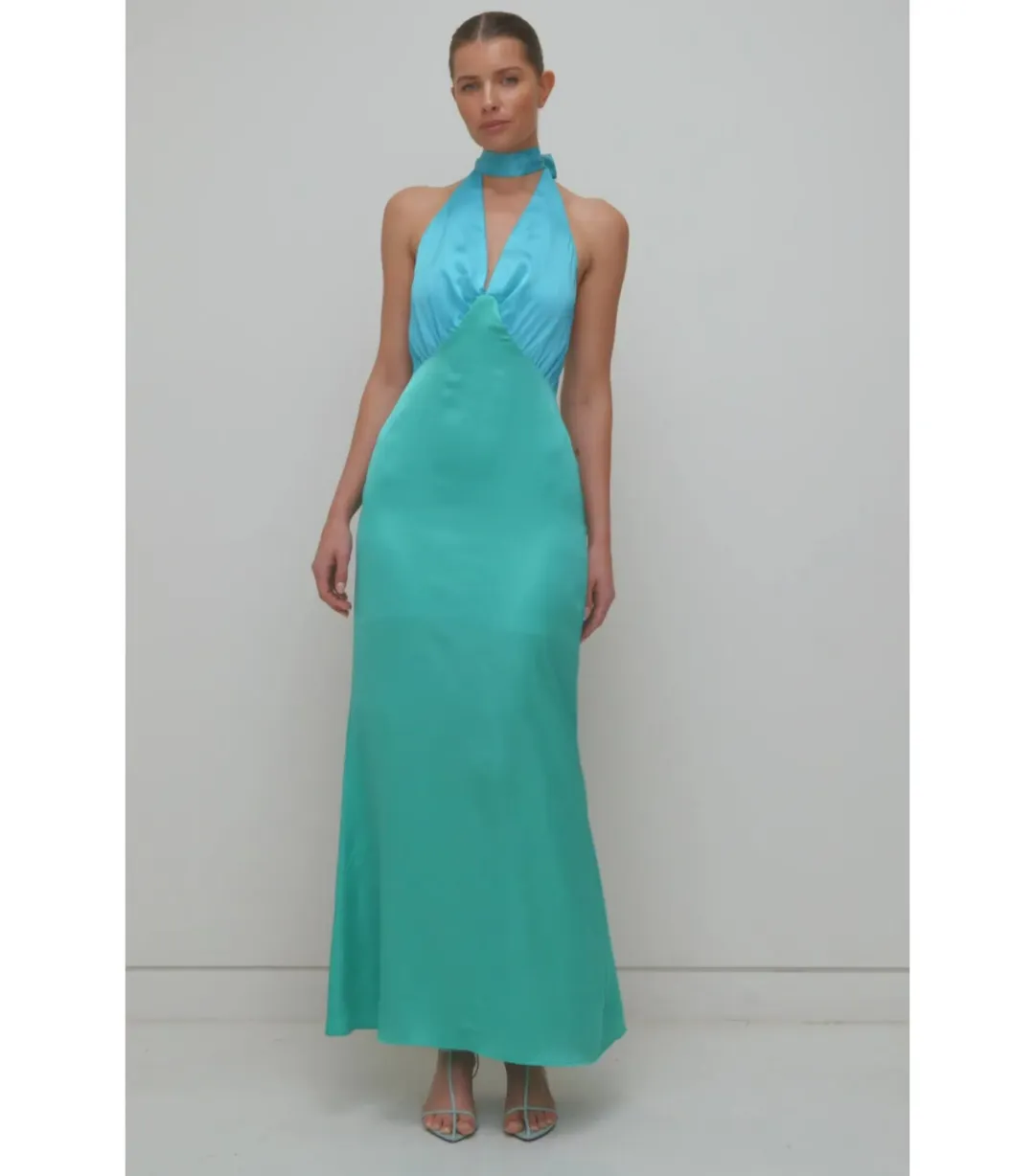 The Wolf Gang Oahu Slip Dress in Aquamarine Size S / AU 8 for rent on The Volte - main image